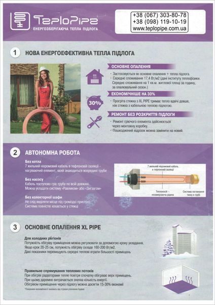 Тепла підлога TeploPipe-060 3360 Вт (84 м.п.) площа обігріву до 33,6 м2 102104337 фото